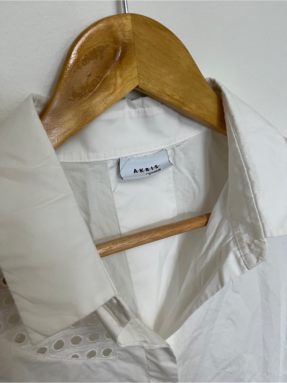 Akris Punto White Eyelet Shirt Dress Size 12 - Picture 6 of 8